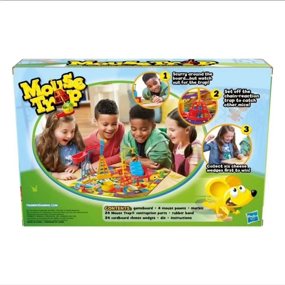 Hasbro Gaming Mouse Trap Board Game, Kids Ages 6  Kids Game Mouse Trap Board